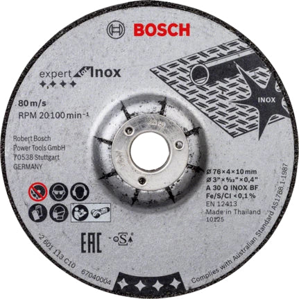 Bosch Roughing Wheel 76x4x10mm ExpertforInox