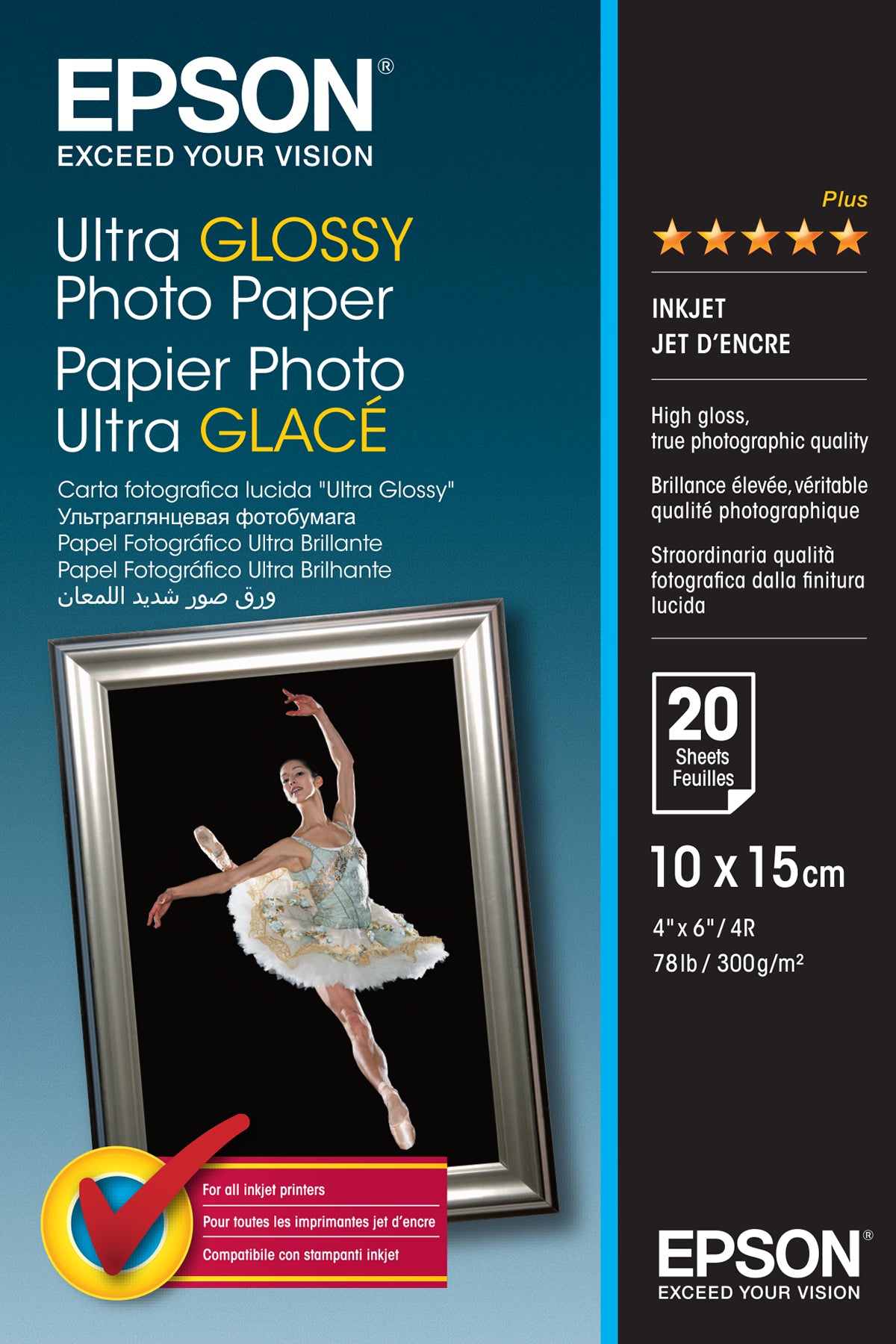 Epson Ultra Glossy Photo Paper 10x15cm, 20 sheet, 300g S 041926