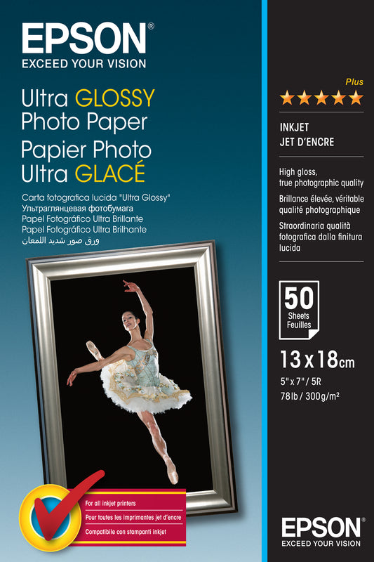 Epson Ultra Glossy Photo Paper 13x18 cm, 50 Sh., 300 g S 041944