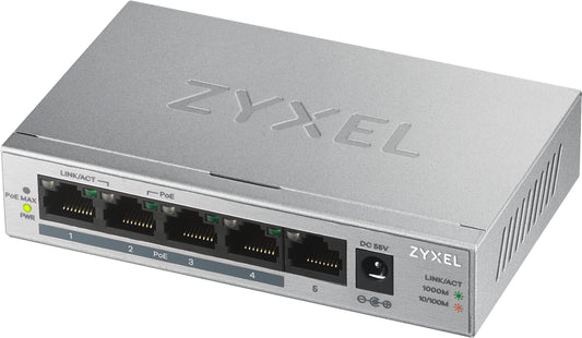 Zyxel GS1005-HP 5-Port Desktop PoE+ Switch