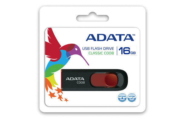 ADATA USB 2.0 C008 black    16GB AC008-16G-RKD