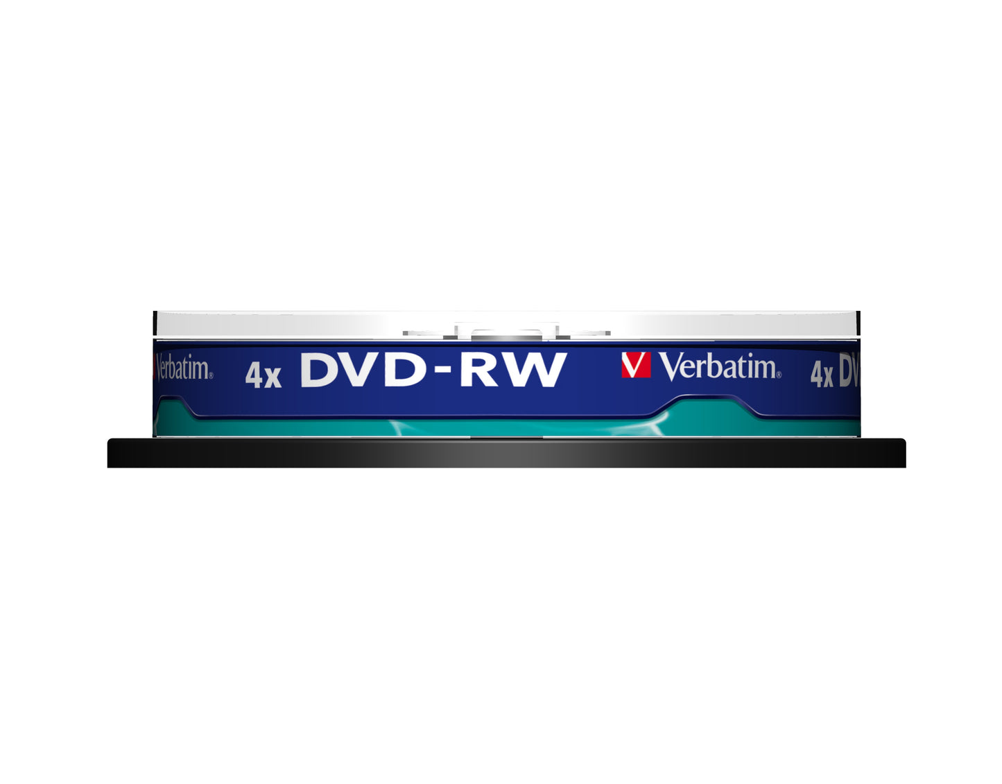 1x10 Verbatim DVD-RW 4,7GB 4x Speed, matte silver Cakebox