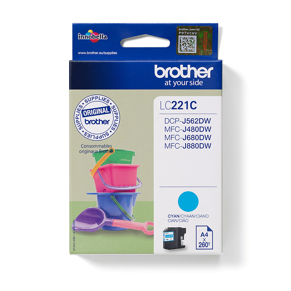 Brother LC-221 260P orig blauw