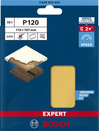 Bosch Sanding Pad C470,115x107 K120,10x