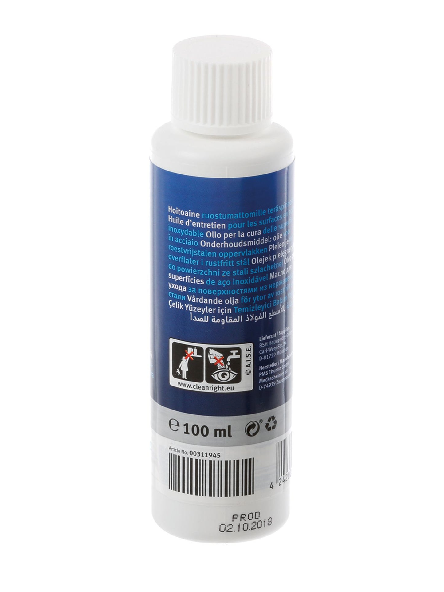B/S rvs onderhoudsmiddel 100ml