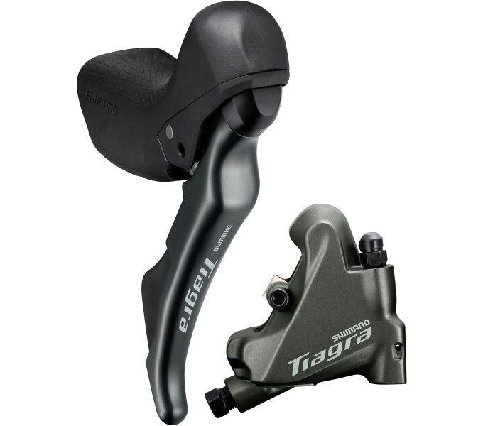Schijfrem-/schakelset 10 speed Shimano Tiagra ST-4720 / BR-4770 Flat Mount