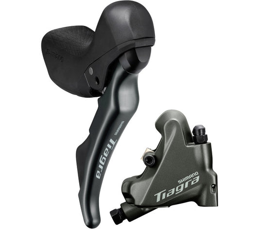 Schijfrem-/schakelset 10 speed Shimano Tiagra ST-4720 / BR-4770 Flat Mount