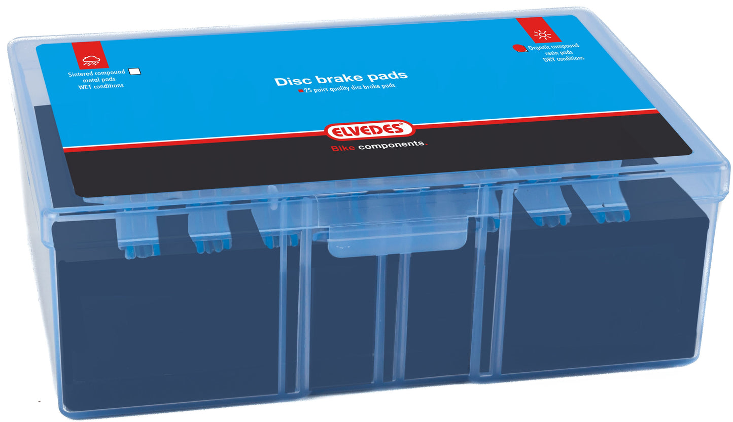 Schijfremblokset Elvedes metalic carbon Shimano diversen / Tektro / Draco / Orion / Aquila / RST (25 paar)