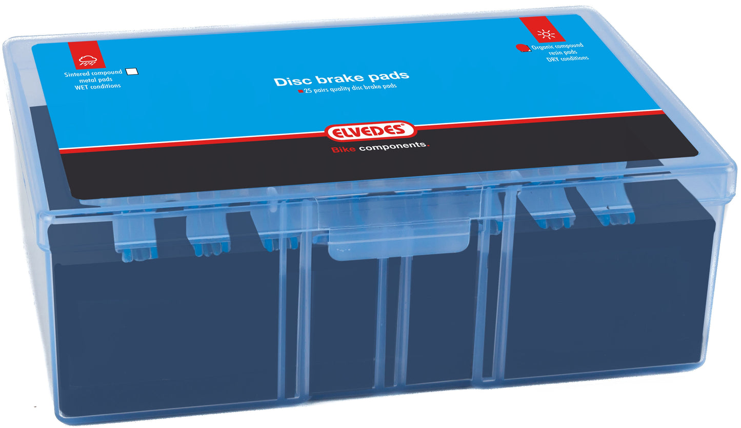 Schijfremblokset Elvedes organisch Shimano diversen / Tektro / Draco / Orion / Aquila / RST (25 paar)