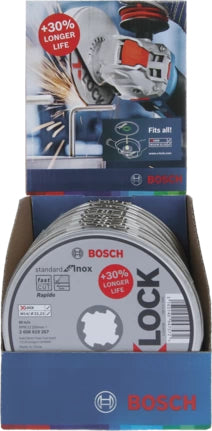 Bosch X-LOCK Cutting Disc Set 10x125x1mm Std Inox