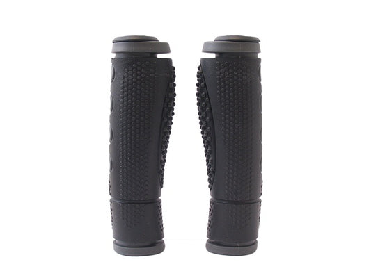 Handvatset Sportief Zwart/Grijs 128mm  2-componenten , 1-kant open