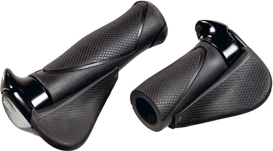 Handvatpaar Ergotec MF1 large kraton / aluminium 130+130 mm - zwart