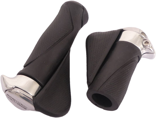 Handvatpaar Ergotec MF1 kraton / aluminium 130+87 mm - zwart