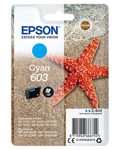 Epson ink cartridge cyan 603                       T 03U2