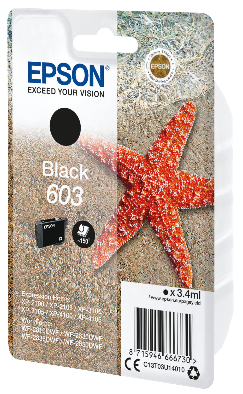 Epson ink cartridge black 603                       T 03U1