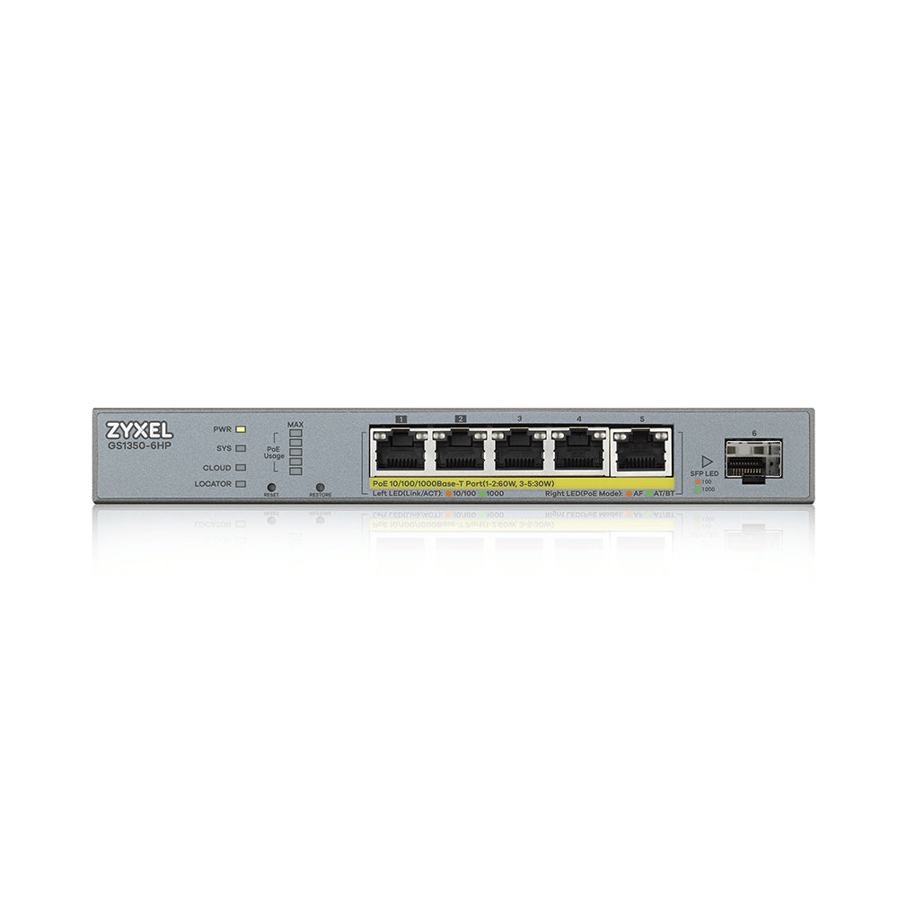 Zyxel GS1350-6HP 6 Port incl. 1 Year Nebula Pro