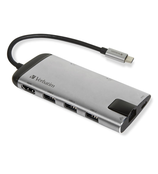 Verbatim USB-C Multiport Hub USB 3.0 HDMI Ethernet SD/microSD