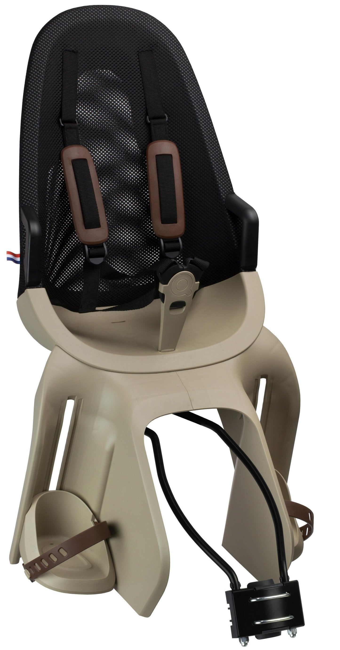 Kinderzitje achter Qibbel Air met framebevestiging (FF) - cappuccino