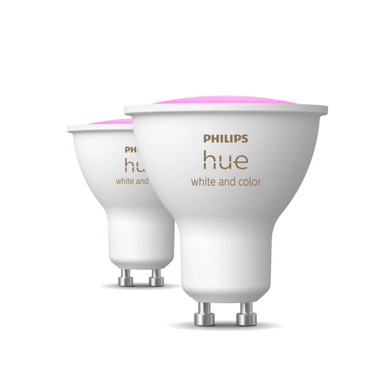 Philips Hue LED Lampe GU10 2er Set 400lm White Color Amb.