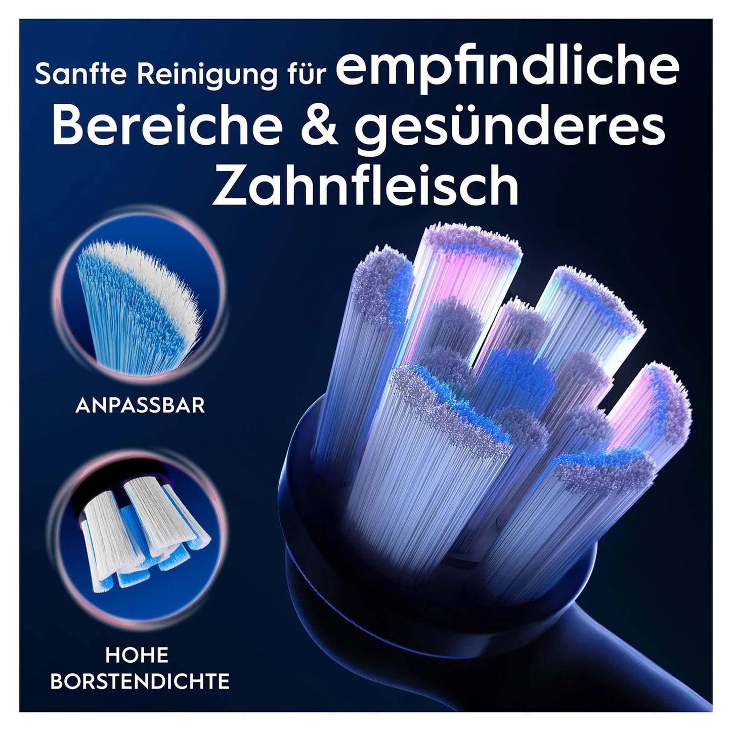 Oral-B iO Aufsteckbürsten Sanfte Reinigung BLACK 4er