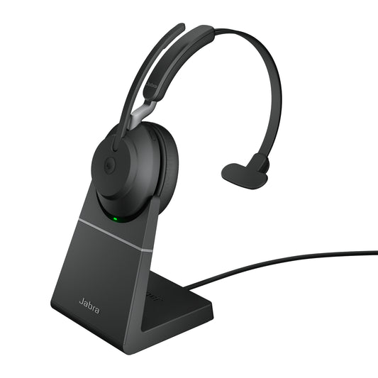 Jabra Evolve2 65 UC Mono Headset black BT USB-A + Charging Stand