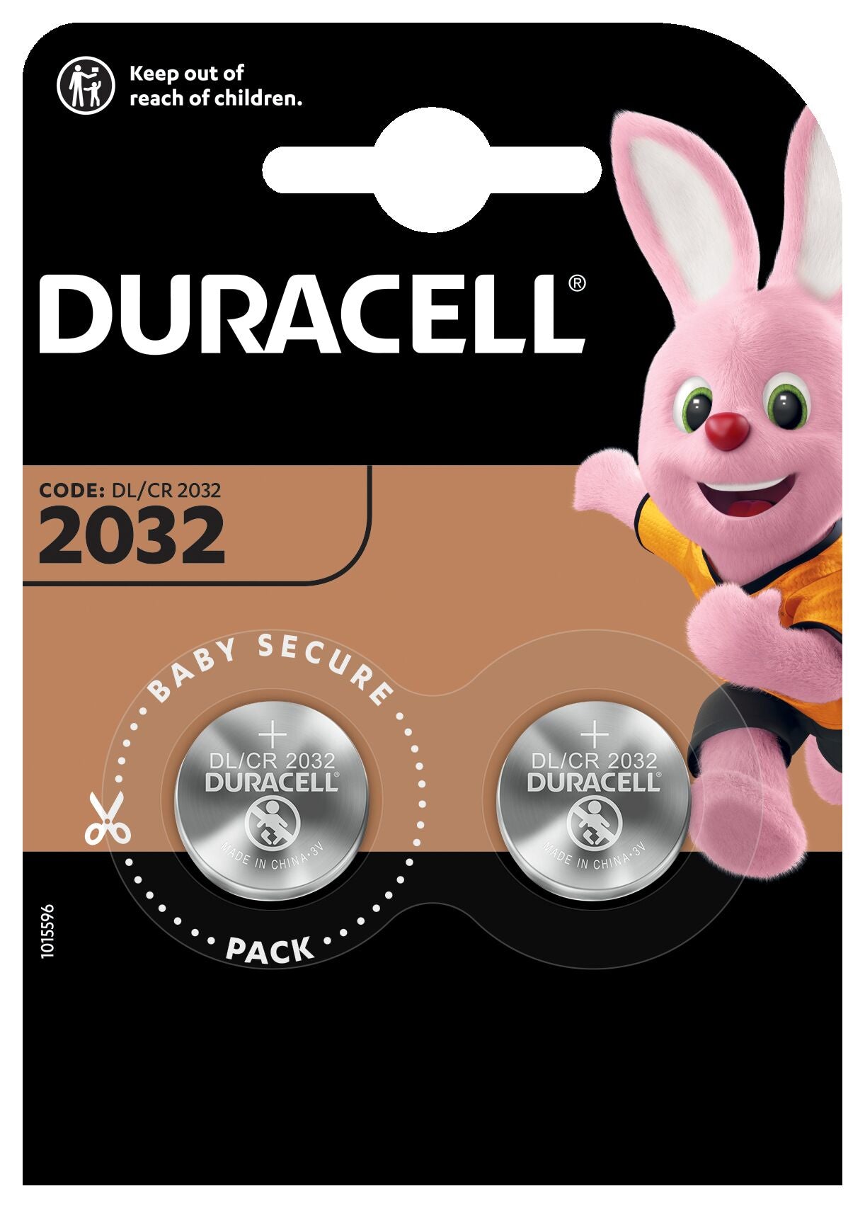 1x2 Duracell CR 2032 Lithium Coin Battery