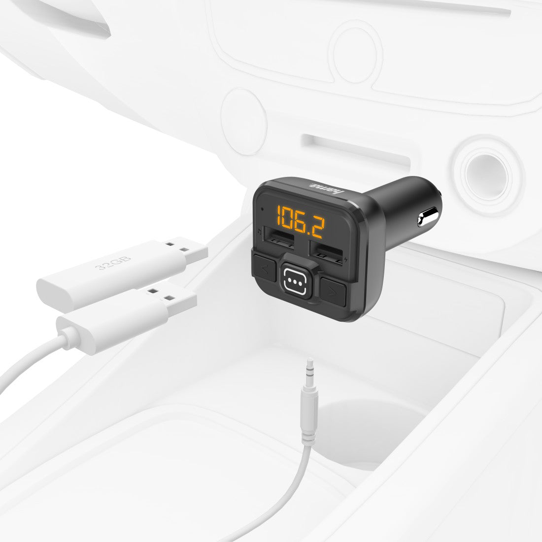 Hama FM-Transmitter AUX-IN, USB-IN
