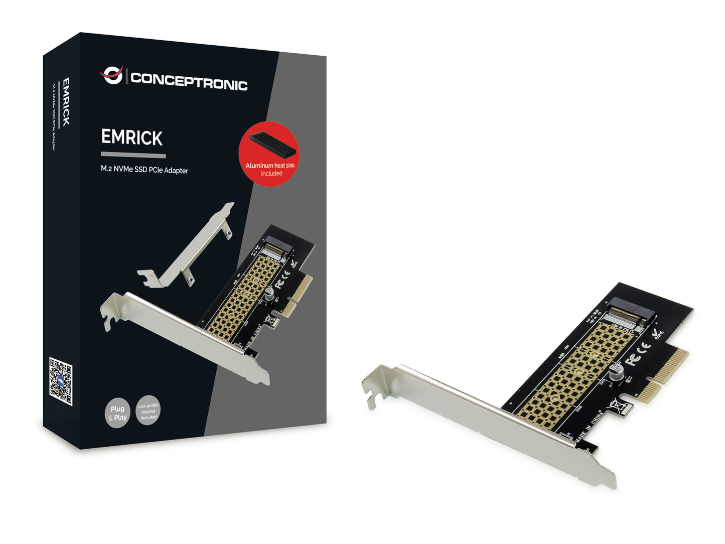 Conceptronic EMRICK05BS M.2-NVMe-SSD-PCIe-Card