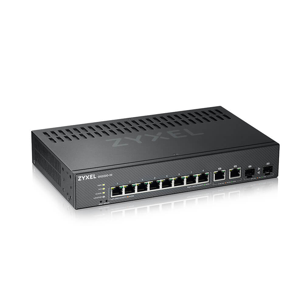 Zyxel GS2220-10 8 Port + 2x SFP/Rj45 Gigabit L2