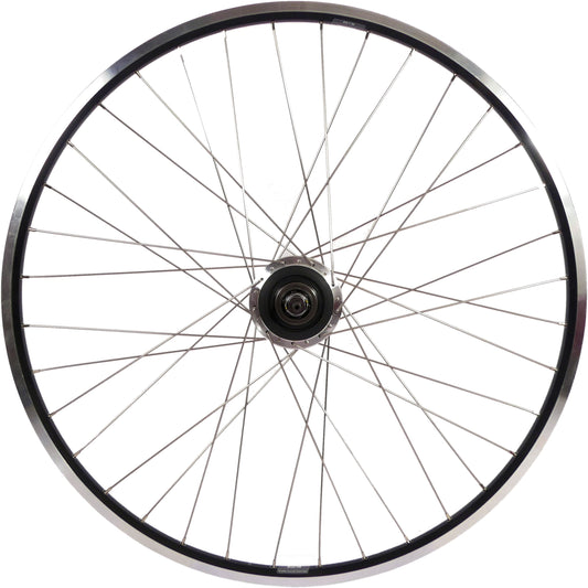 Achterwiel 28" / 622 x 19C met Shimano Nexus 7 naaf voor rollerbrake - zwarte geslepen velg met RVS spaken