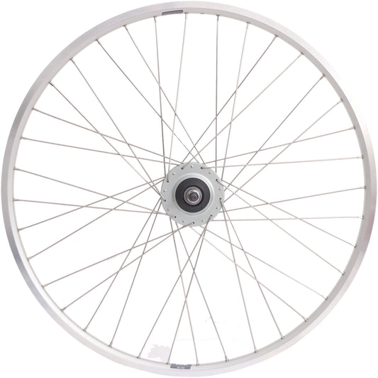 Achterwiel 28" Nexus 8 rollerbrake naaf met met zilveren velg en RVS spaken