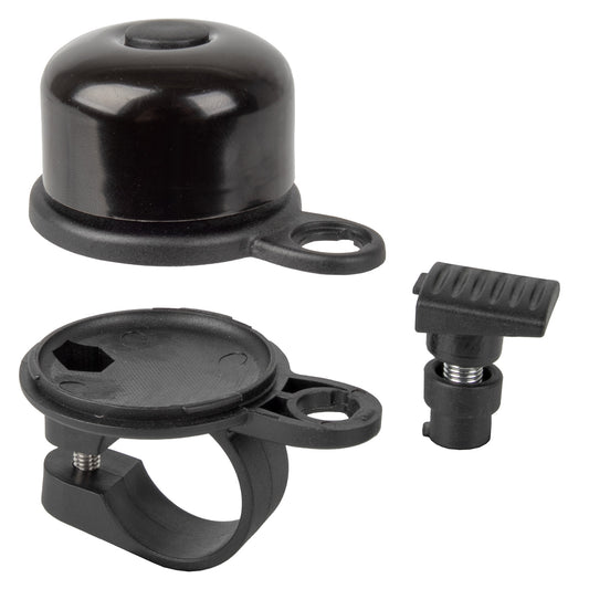Airbell fietsbel met Airtag houder ø31.8mm - zwart