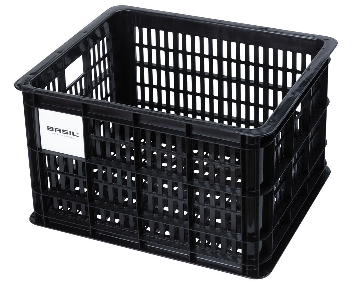 Gerecyclede fietskrat Basil Crate M 29.5 liter 35 x 45 x 25 cm - black