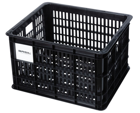 Gerecyclede fietskrat Basil Crate M 29.5 liter 35 x 45 x 25 cm - black
