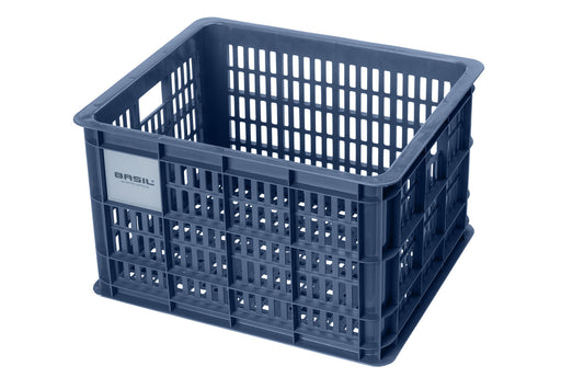 Gerecyclede fietskrat Basil Crate M 29.5 liter 35 x 45 x 25 cm - bluestone
