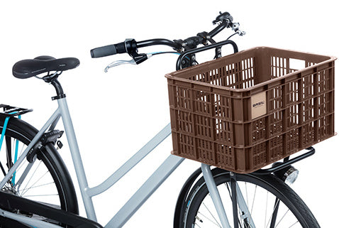 Gerecyclede fietskrat Basil Crate L 40.0 liter 39 x 49 x 26 cm - chocolate brown