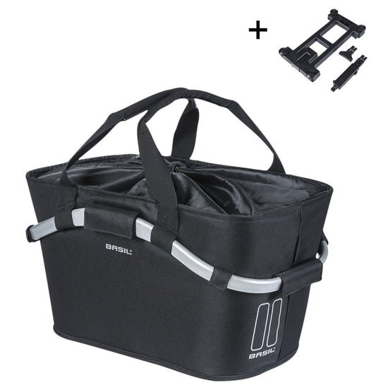 Fietsmand Basil Classic Carry All met MIK bevestiging 22 liter 20 x 38 x 17 cm - zwart