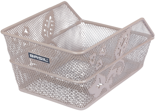 Fietsmand Basil Cento Flower S 31 x 21 x 0 - Nude metallic
