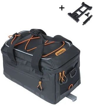 Bagagedragertas Basil Miles Tarpaulin MIK 7 liter 30 x 19 x 16 cm - zwart/oranje