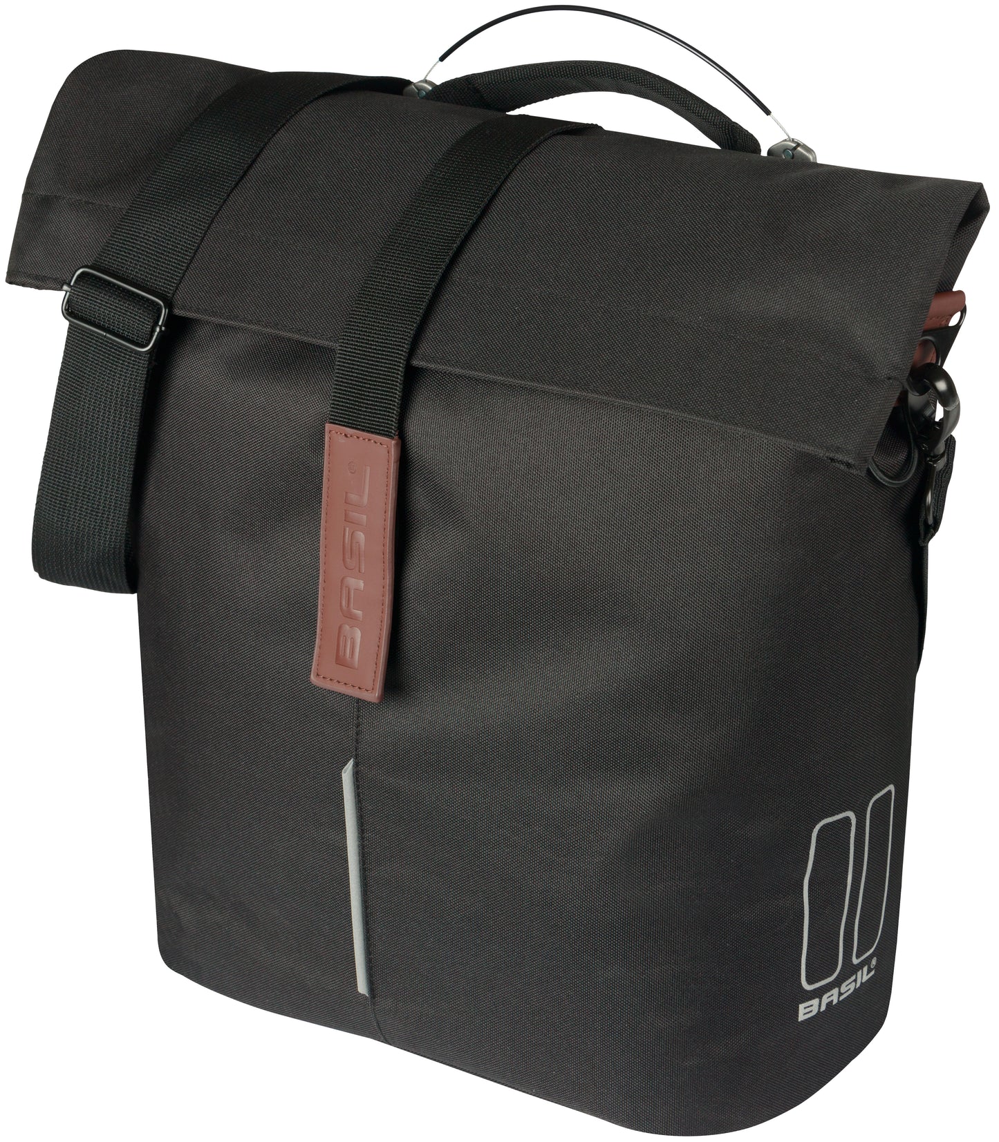 Fietsshopper Basil City MIK Studs14 liter 11 x 29 x 36cm - zwart