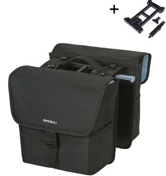 Dubbele fietstas Basil GO MIK 32 liter - zwart