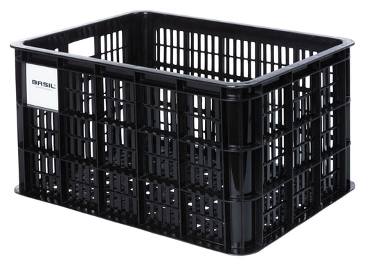 Gerecyclede fietskrat Basil Crate S 17.5 liter MIK 28 x 39 x 23 cm - zwart