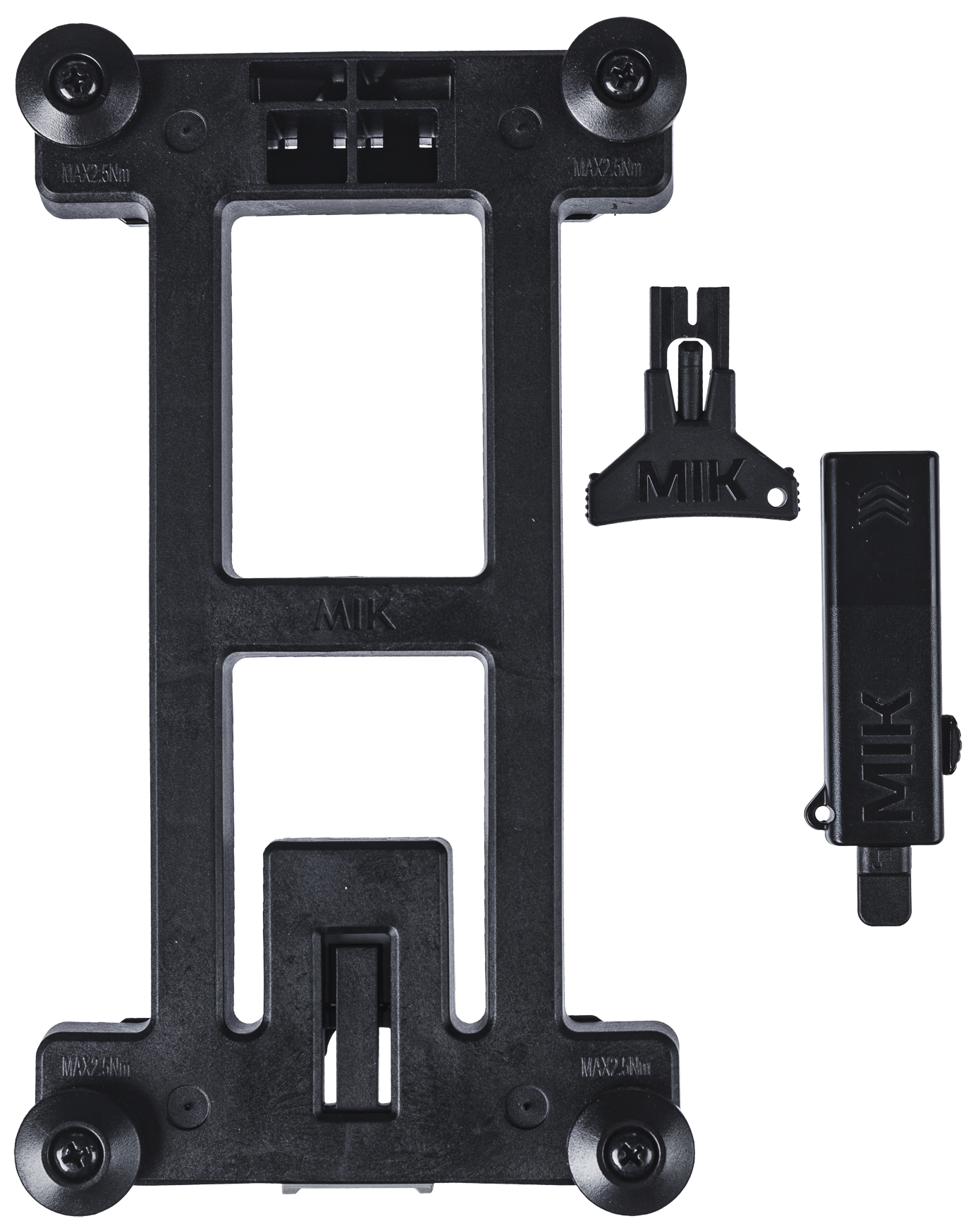 MIK adapterplaat Basil 2.0 afsluitbaar - zwart