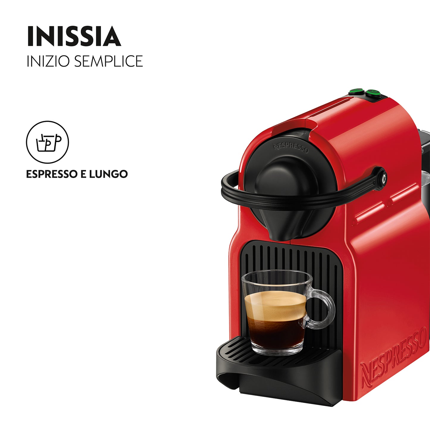 Nespresso XN 1005 Inissia Coffee Machine Ruby Red by Krups