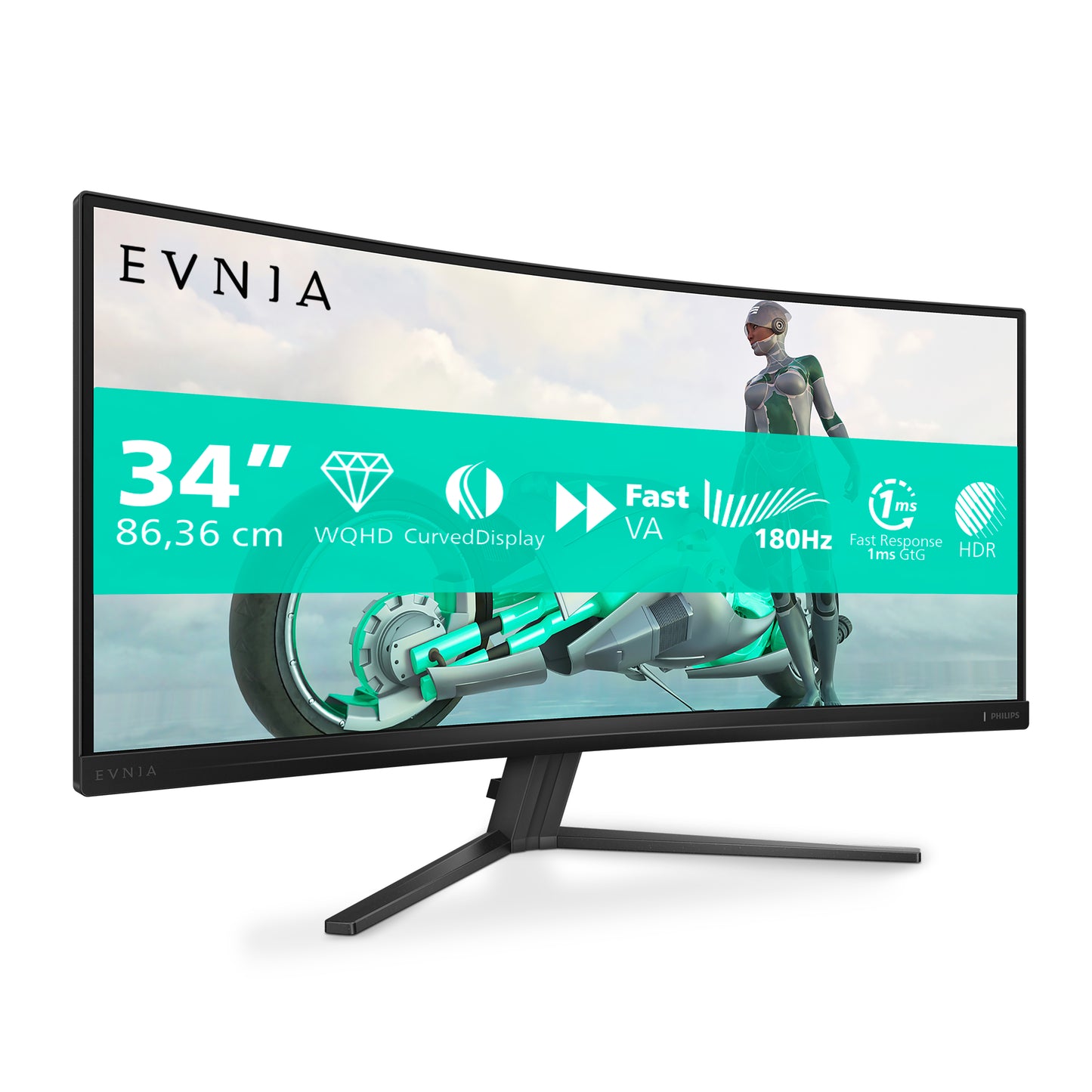 Philips Evnia 34M2C3500L 34 Inch WQHD Curved Monitor