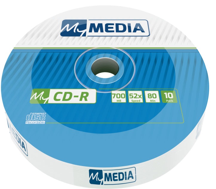 1x10 MyMedia CD-R 80 / 700MB 52x Speed Wrap