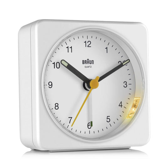 Braun BC 03 W quartz alarm clock analog white