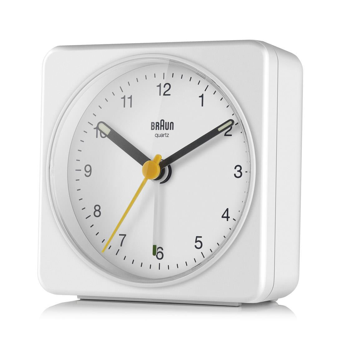 Braun BC 03 W quartz alarm clock analog white