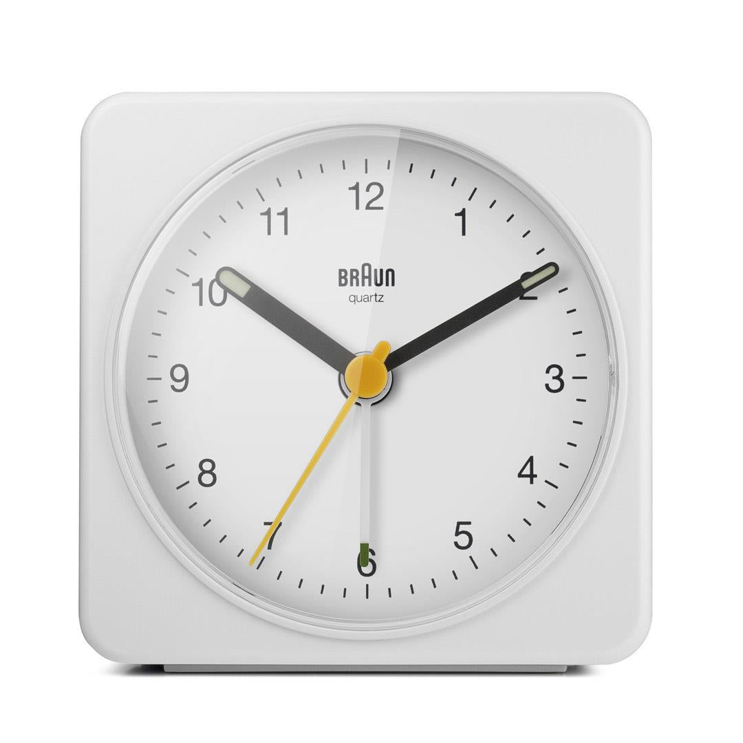 Braun BC 03 W quartz alarm clock analog white