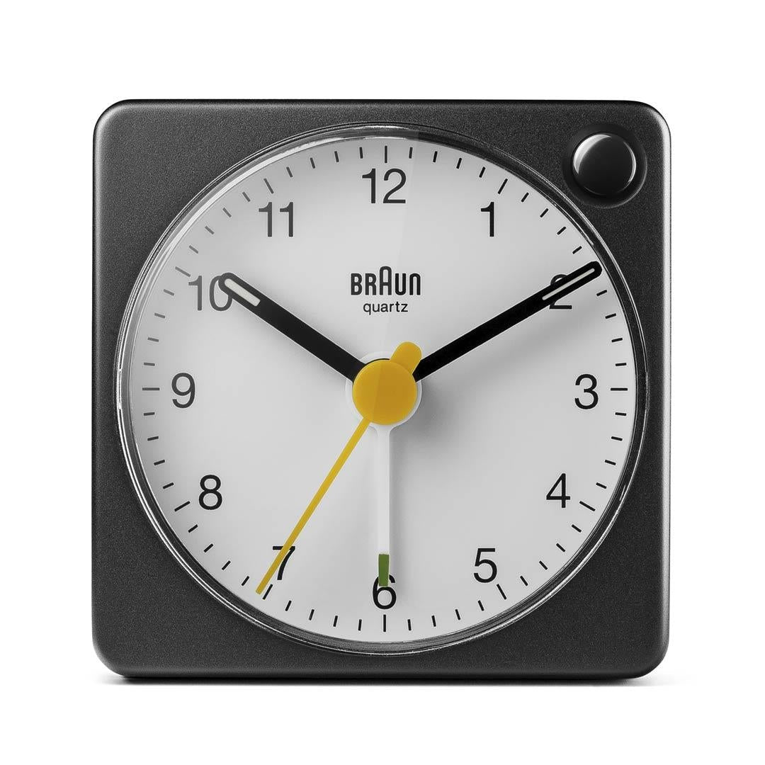 Braun BC 02 XBW quartz alarm black / white with light switch